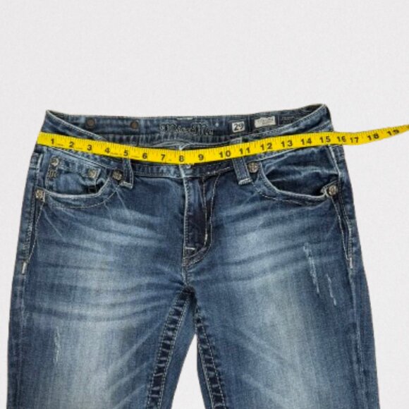 Miss Me Embellished Medium Wash Boot Cut Jeans Size 29 - Picture 8 of 11